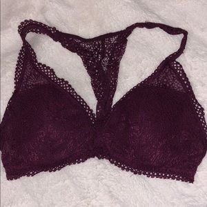 Victoria’s Secret Maroon Padded Bralette Size: S